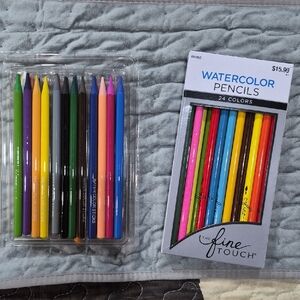 The Fine Touch Watercolor Pencils - 24-Color Set & 24 Set Of Watercolor Sticks